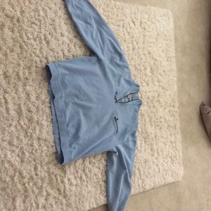 Blue quarter zip sweatshirt